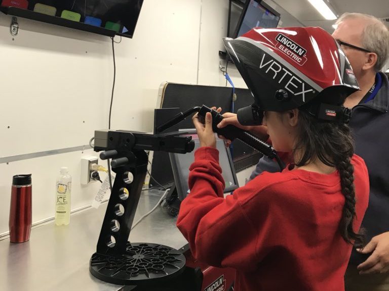 girl welder