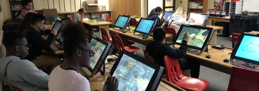 Students in the Classroom with zSpaces